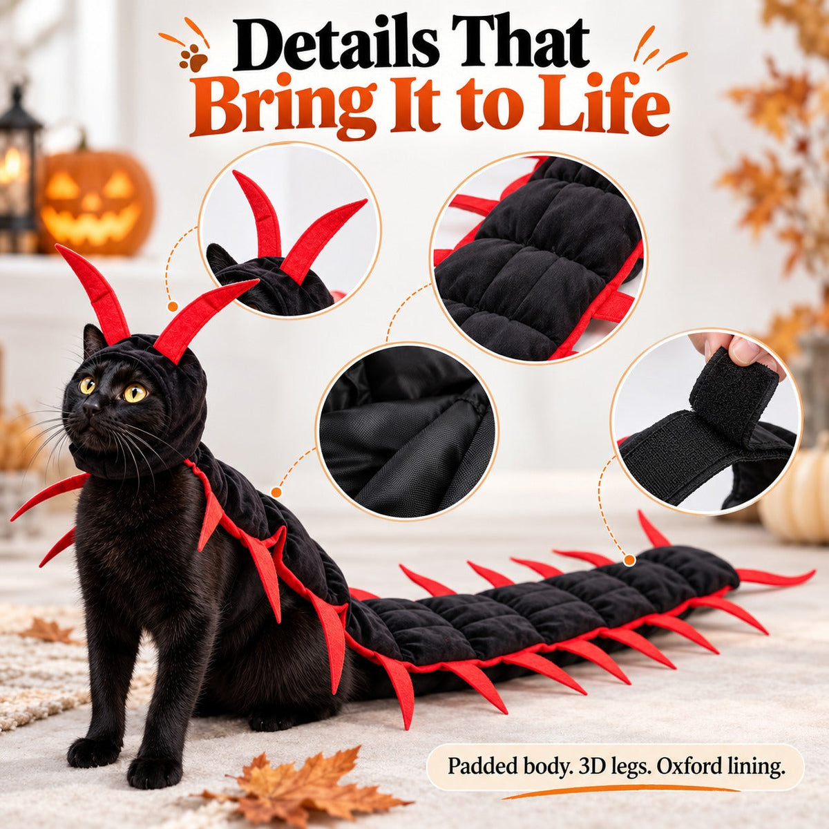рџЋѓ Creepy-Cute Halloween Centipede Pet Costume вЂ“ 3D Crawling Outfit for Dogs & Cats рџђѕ