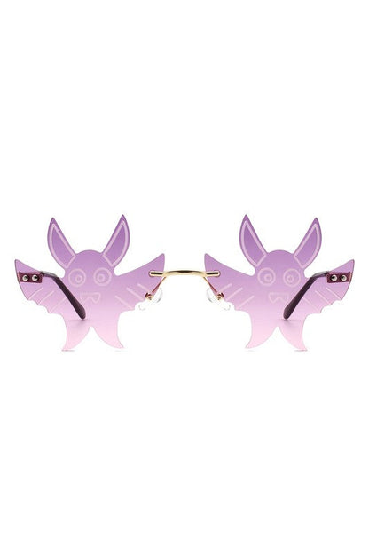 Frameless Party Gremlin Shape Novelty Sunglasses