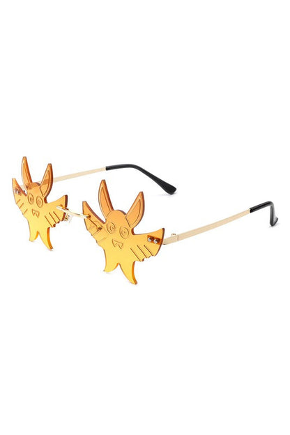 Frameless Party Gremlin Shape Novelty Sunglasses