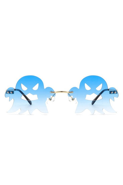Rimless Scary Party Ghost Sunglasses