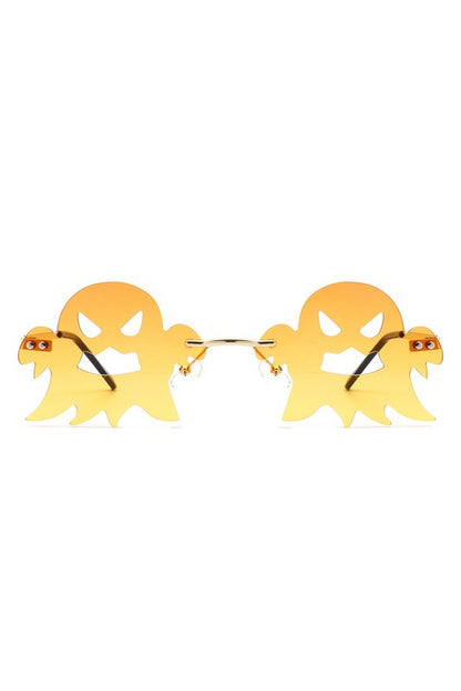 Rimless Scary Party Ghost Sunglasses