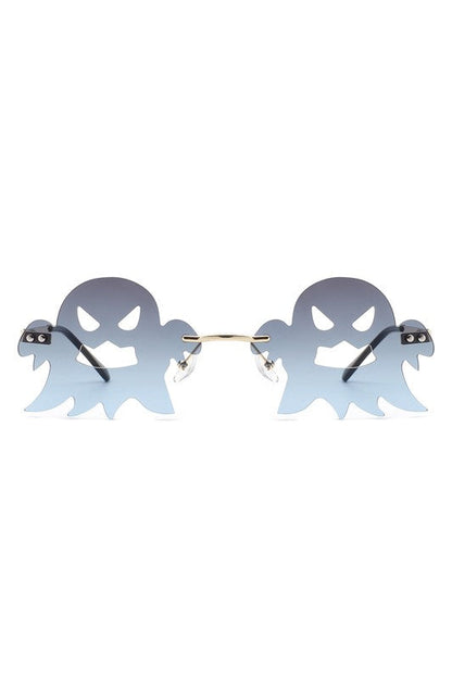 Rimless Scary Party Ghost Sunglasses