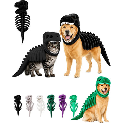 Dinosaur Skeleton Dog & Cat Halloween Pet Costume