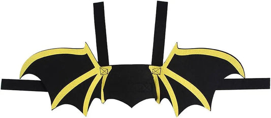 Halloween Pet Costume with Bat Wings and Pumpkin Bells - Suitable for Dogs and Cats, Size S