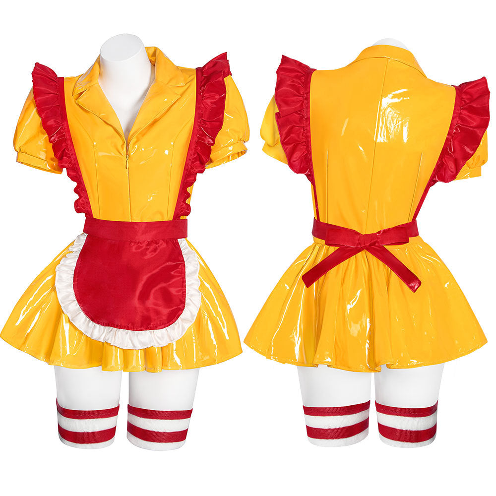 2 Broke Girls Max Fast‑Food Waitress Cosplay Costume Custom‑Made for Halloween Comic‑Con