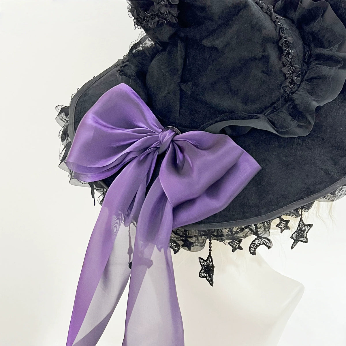 Star and Moon Fringe Witch Hat