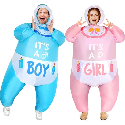 Pink & Blue Baby Inflatable Family Halloween Costume