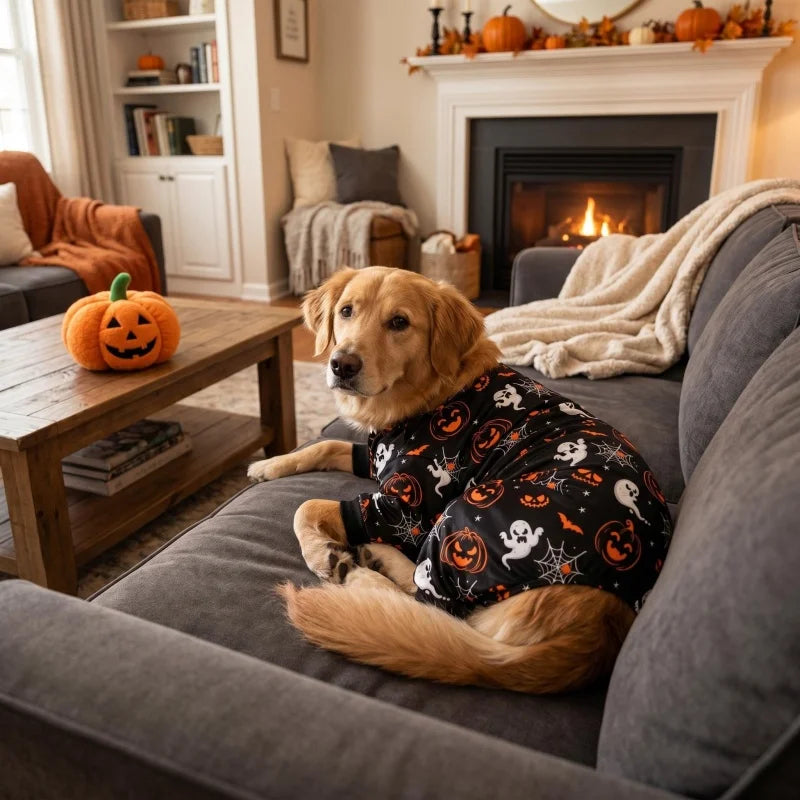 Halloween Dog Outfit вЂ“ Pumpkin & Ghost Pet Onesie