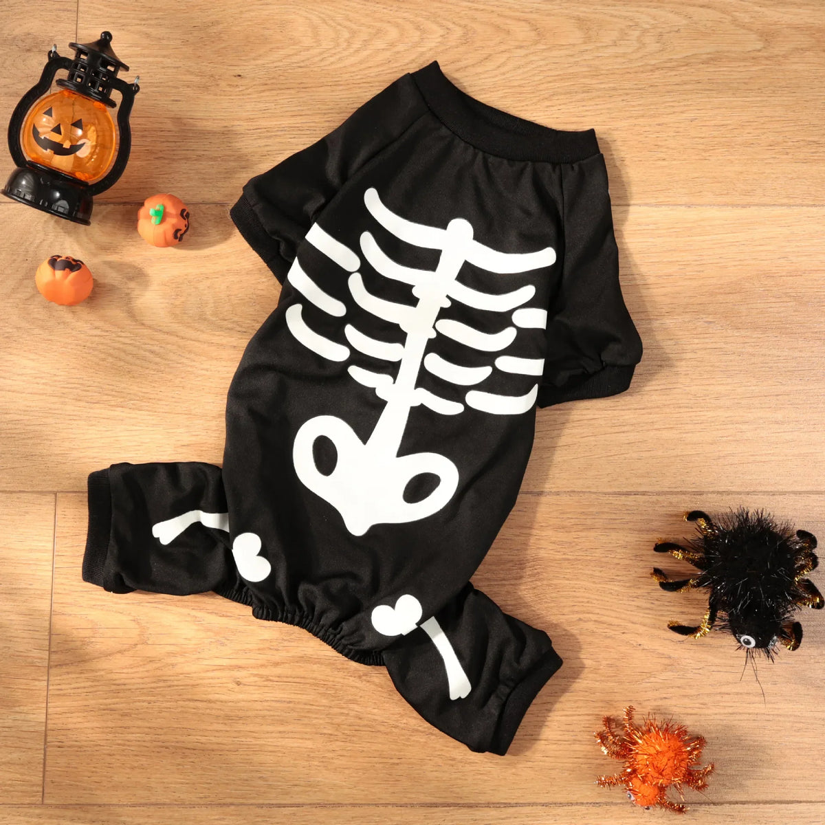 Halloween Full Body Jumpsuit for Small Dogs вЂ“ Scary & Funny Skeleton Pet Costume for Trick-or-Treat