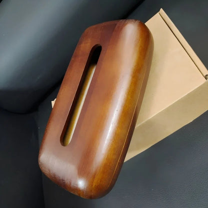 Walnut Wood Tissue Box Cover вЂ“ Rectangular with Removable Lid, Minimalist Home DГ©cor