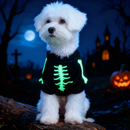 Halloween Full Body Jumpsuit for Small Dogs вЂ“ Scary & Funny Skeleton Pet Costume for Trick-or-Treat