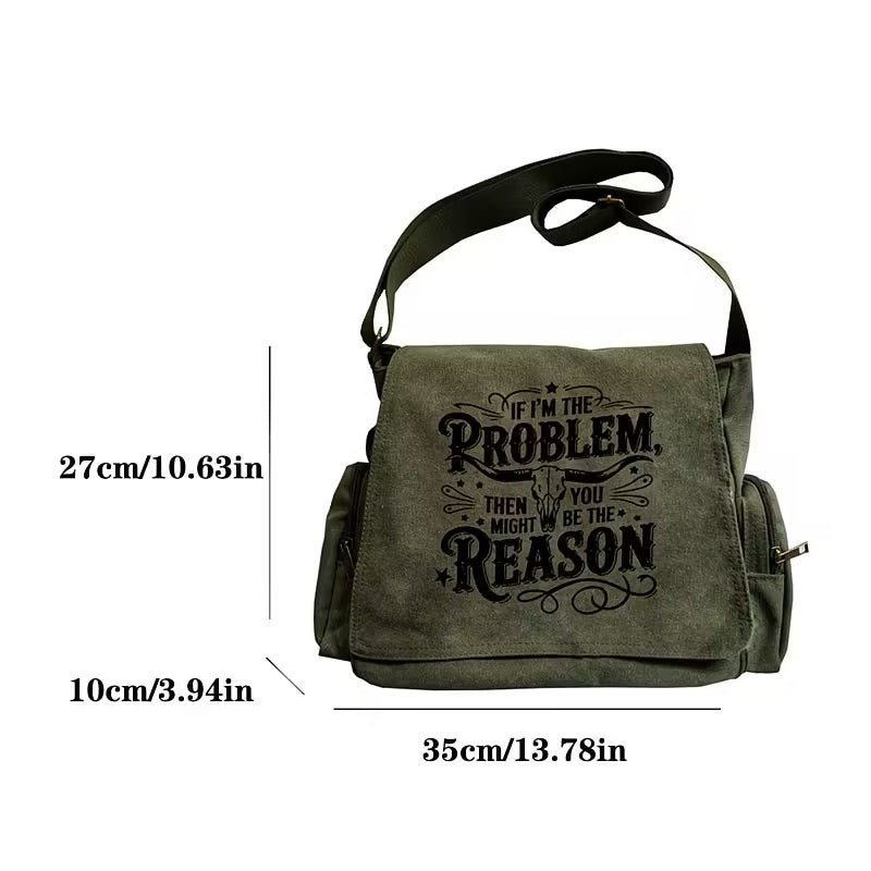 Retro Denim Crossbody Bag – Large Capacity