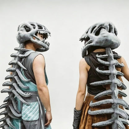Dinosaur Plush Exoskeleton Costume | Kids & Adult Halloween Outfit-377
