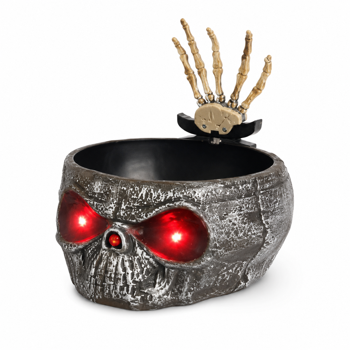 Pumpkin Candy Bowl with Popping Hand, Lights & Sound вЂ“ Halloween Prank Prop