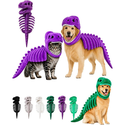Dinosaur Skeleton Dog & Cat Halloween Pet Costume
