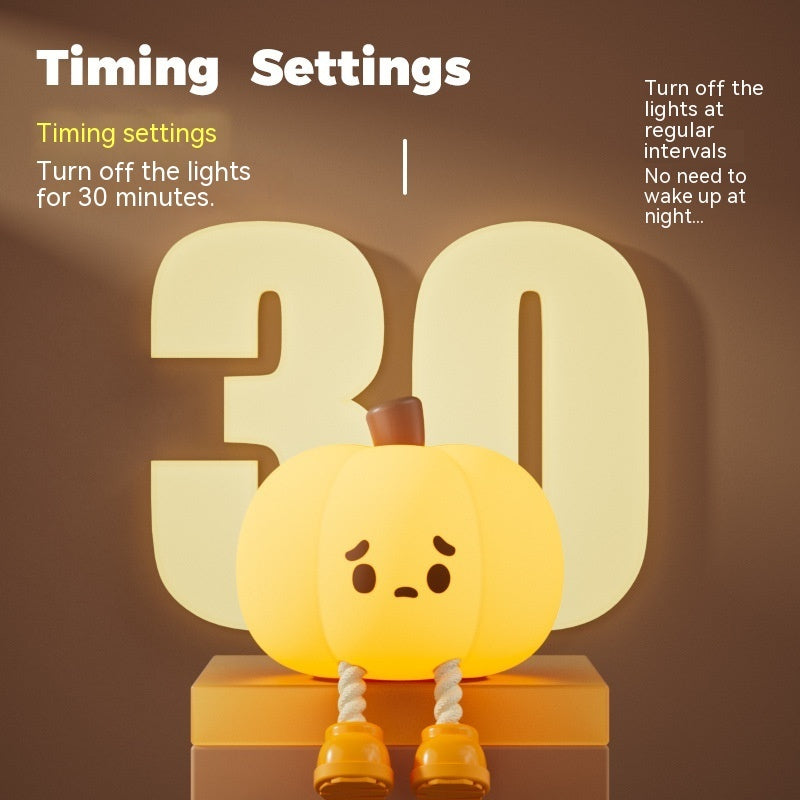 Soft Silicone Pumpkin Night Light â€“ Touch Dimmable Rechargeable Halloween Lamp