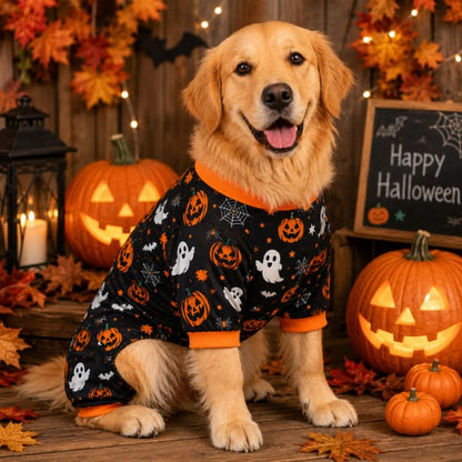 Halloween Dog Outfit вЂ“ Pumpkin & Ghost Pet Onesie