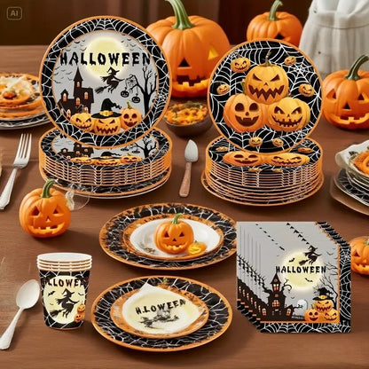 Halloween Party Dinnerware Set (140pcs)