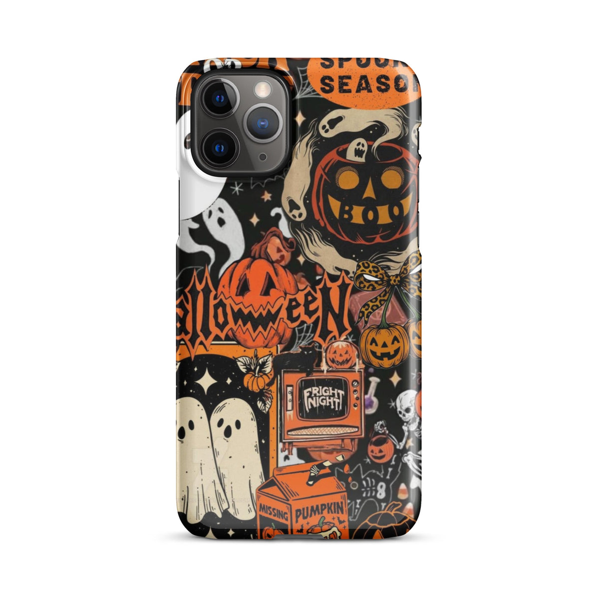 Vintage Halloween Snap Case for iPhoneВ®, Pumpkin & Ghost Collage Phone Case