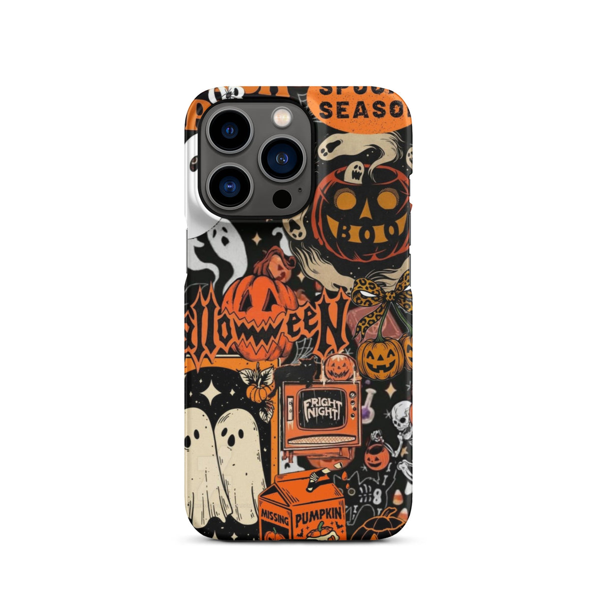 Vintage Halloween Snap Case for iPhoneВ®, Pumpkin & Ghost Collage Phone Case