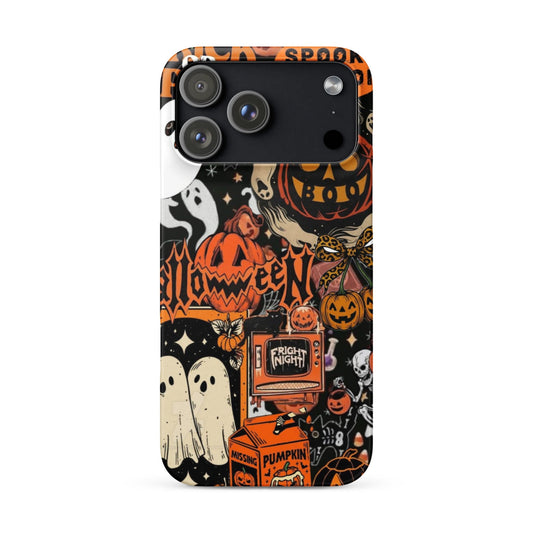 Vintage Halloween Snap Case for iPhoneВ®, Pumpkin & Ghost Collage Phone Case