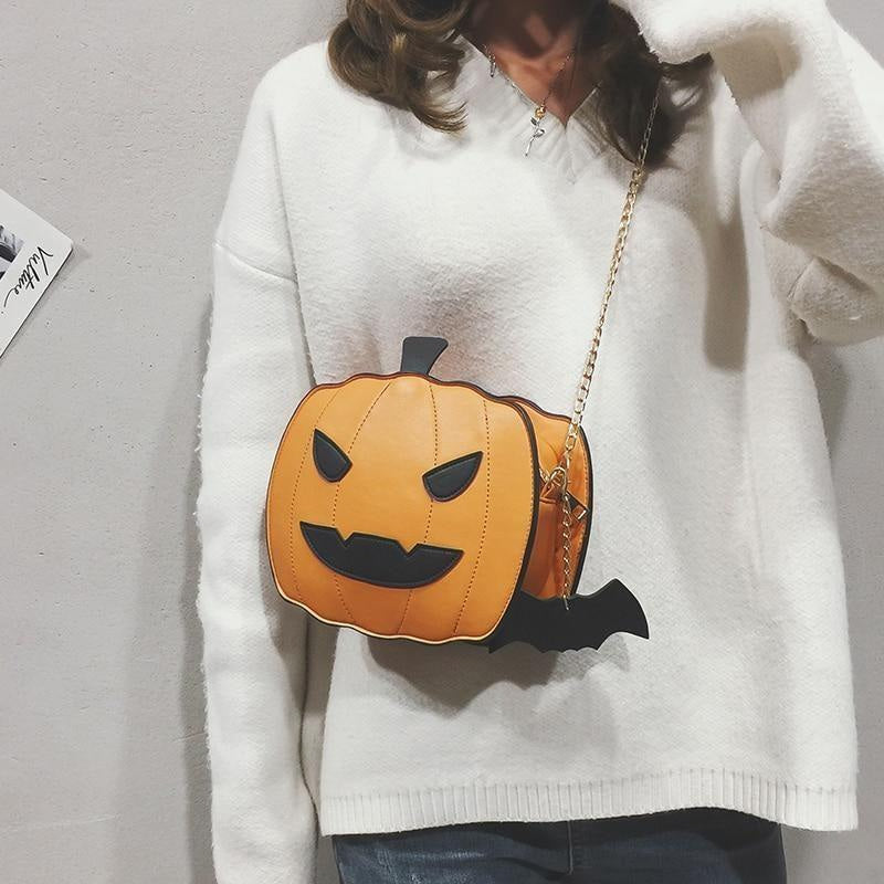 Jack-O-Lantern Pumpkin Crossbody Bag